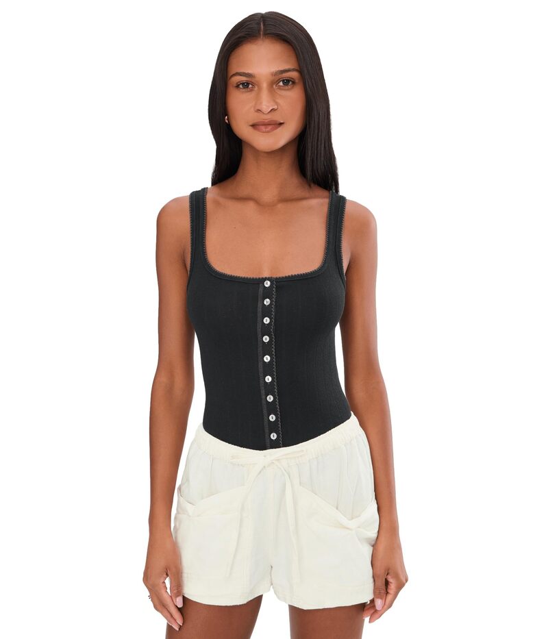 フリーピープル レディース トップス ティーシャツ Free Peoplend Game Pointelle Tank Black 黒いこと