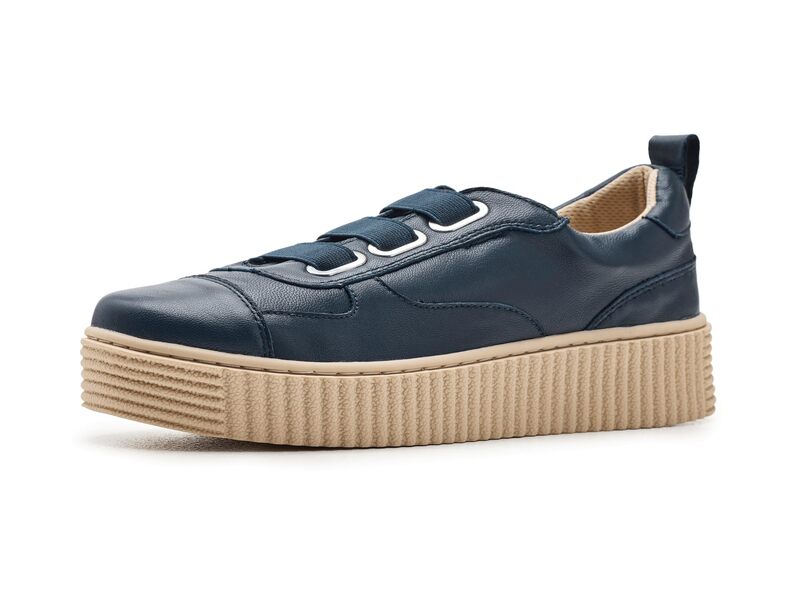 トロッターズ レディース シューズ 踵 Trotters Bliss Navy 米国海軍