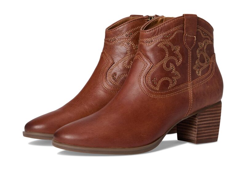 エイトレックス レディース シューズ ブーツ・レインブーツ 踵 Aetrex Reagan Western Heeled Boots Cognac