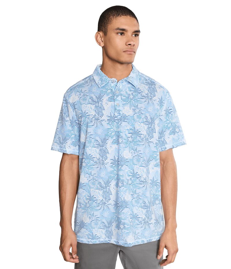 トッミーバハマ メンズ トップス プルオーバー Tommy Bahama Costa Wave Palm Azul Polo Blue Vault 青碧