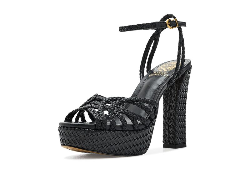 ヴィンスカムート レディース シューズ 踵 プラットホーム サンダル Vince Camuto Samlee Strappy Platform Higheel Sandals Black 黒いこと