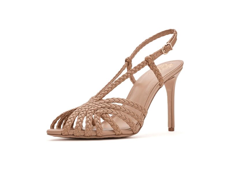 ヴィンスカムート レディース シューズ 踵 サンダル Vince Camuto Hannie Caged Toe Slingback Peep Toe Sandals Milk Tea