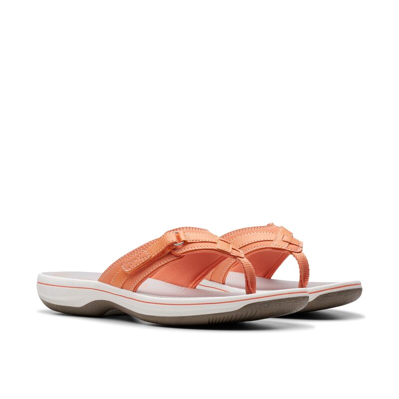 クラークス レディース シューズ サンダル Clarks Breeze Sea Tangerine/Pop Synthetic タンジェリン|ReVida 店