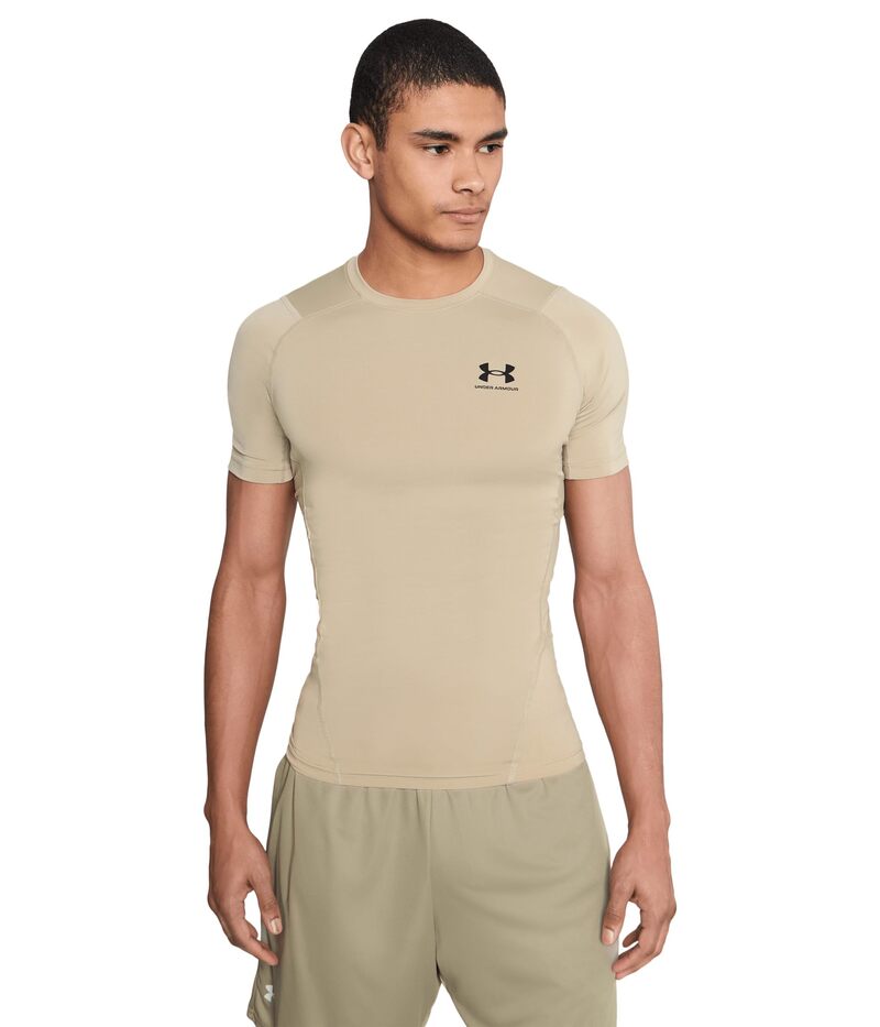 アンダーアーマー メンズ トップス プルオーバー Under Armour Heatgearmour Compression Short Sleeve City Khaki/Black 黒いこと