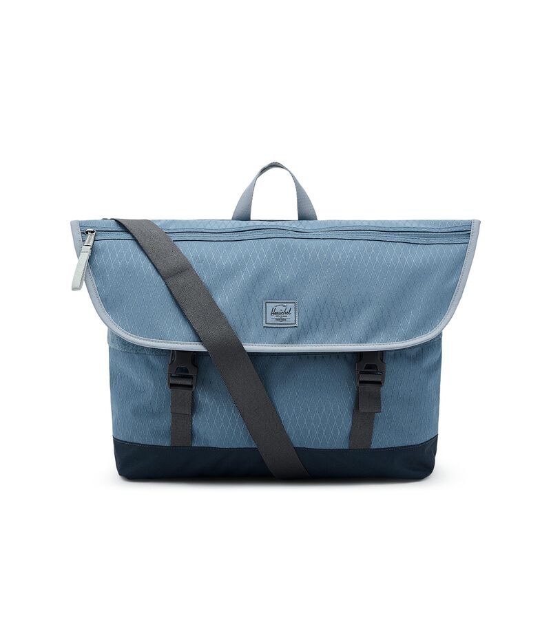 ハーシェルサプライ メンズ 御徒面子 うしろ側容器に並べる・背嚢 Herschel Supply Co. Cove Messenger Blue Mirage Diamond/Sea Storm 青碧