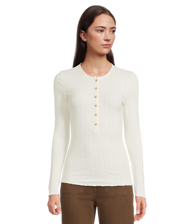 ファレティ レディース トップス プルオーバー Faherty Paradise Pointelle Henley Egret