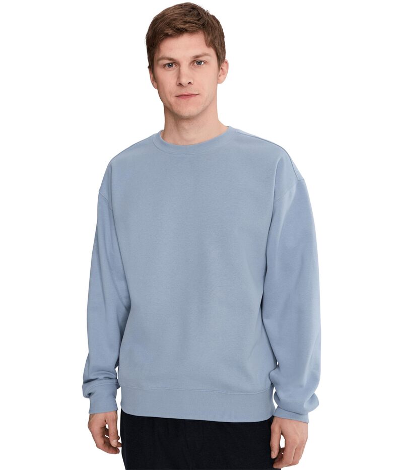 ビヨンドヨガ メンズ アウター パーカー・スウェット クルーネック フリース Beyond Yoga Luxefleece Crew Neck Pullover Dusty Blue ブルー|ReVida 店