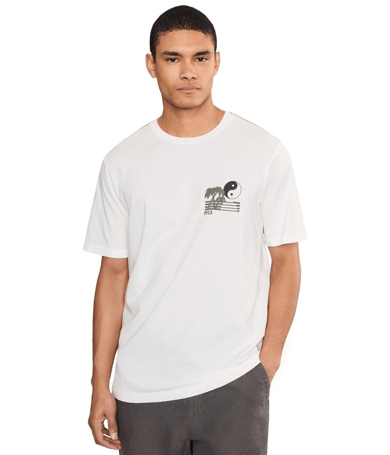 ルーカ メンズ トップス プルオーバー RVCA Balance Horizon Short Sleeve Antique White 白いこと