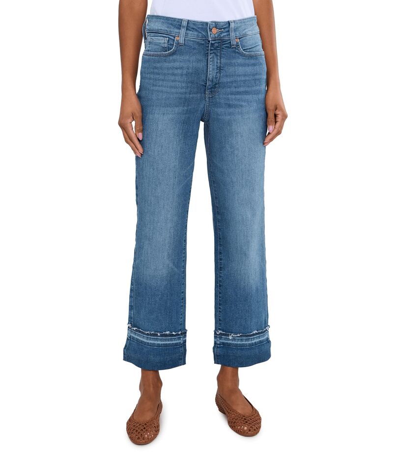 エヌワイディージェイ レディース ボトムス ジーンズズボン下 プチ アンクル デニム NYDJ Petite Bailey Relaxed Straight Ankle Raw Cuff Jeansun Soak