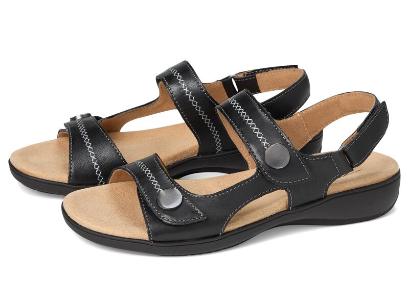 トロッターズ レディース シューズ サンダル Trotters Romi Stitch Black 黒いこと