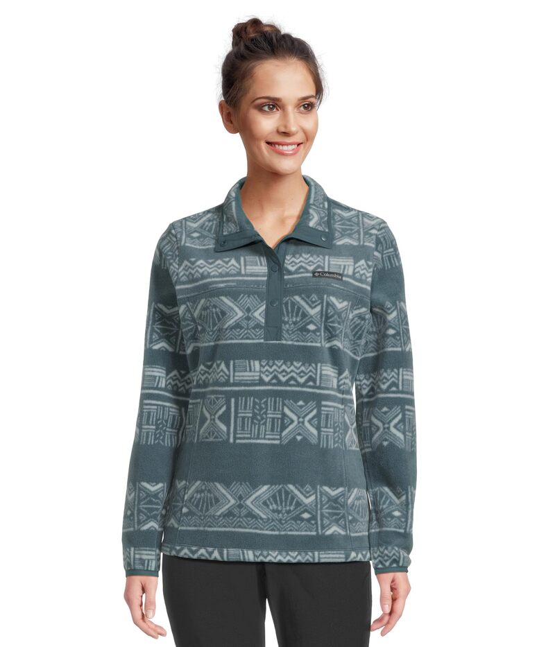コロンビア レディース アウター コート プリント Columbia Benton Springs Printed 1/2 Snap Everblue Deschutes Days｜ReVida 店