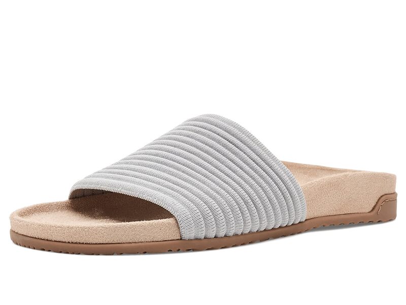 バイオニック レディース シューズ サンダル 編み物 VIONIC Evie Knit Vapor Grey Metallic Knit 薄墨色
