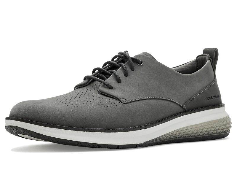 電話を掛けるハーン メンズ シューズ オックスフォード Cole Haan Originalgrand Energyweave Perforated Plain Toe Castlerock Nubuck/Raven