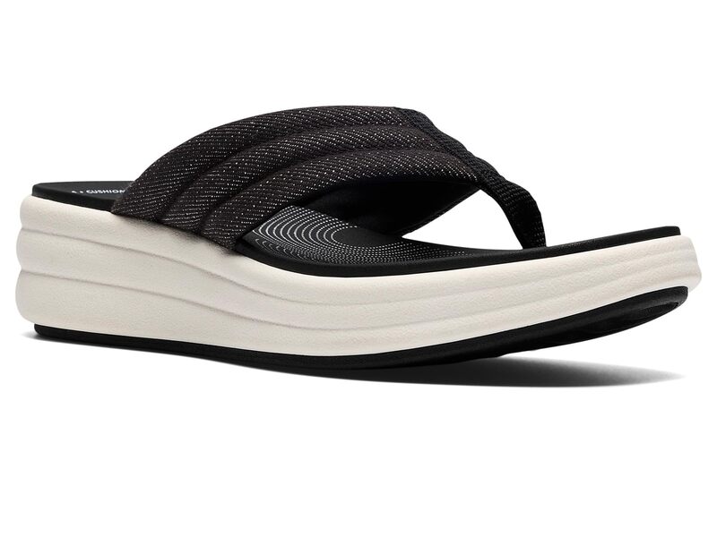 クラークス レディース シューズ サンダル Clarks Drift Carmen Black Textile 黒いこと