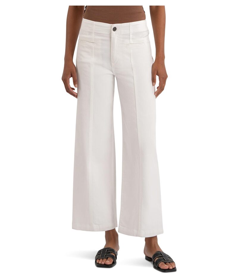カットフロムザクロス レディース ボトムス 心地よいズボン下 ワイドレッグ KUT from the Kloth Meg High-Rise Wide Leg with Welt Pockets White 白いこと