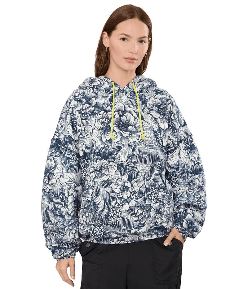 フリーピープル レディース アウター パーカー・スウェット 刷り上げる FP Movement Printed Final Call Hoodie Wild Side Navy Combo 米国海軍