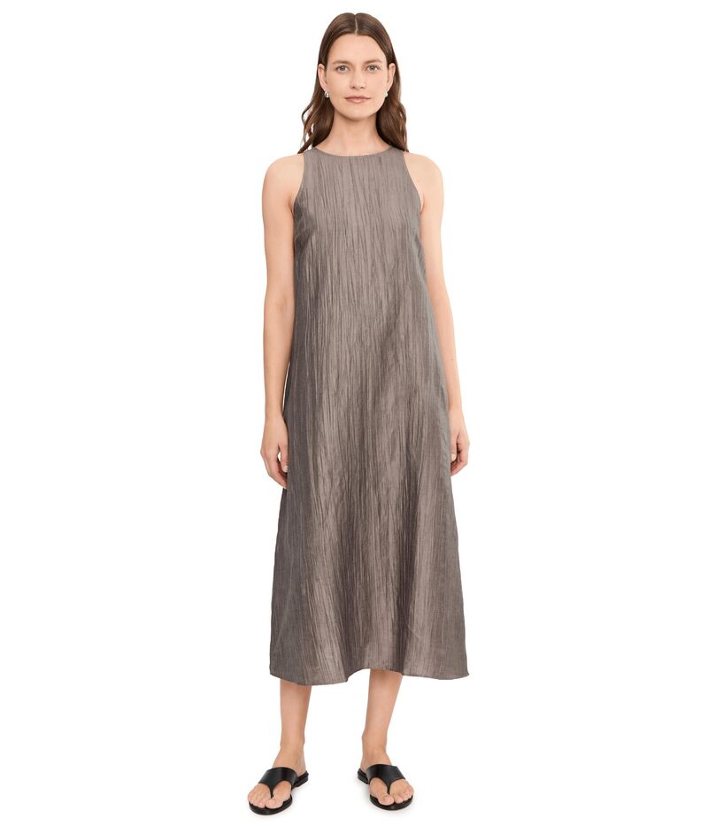エイリーンフィッシャー レディース トップス 衣装 リネン Eileen Fisher Organic Linen Sheen Fullength Dress Walnut