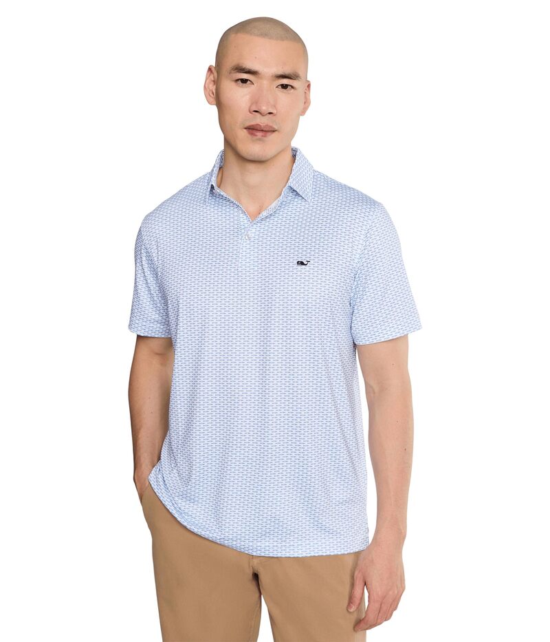 ヴァインヤードヴァインズ メンズ トップス シャツ プリント Vineyard Vines Printed Sankaty Polo Micro Barracuda|ReVida 店