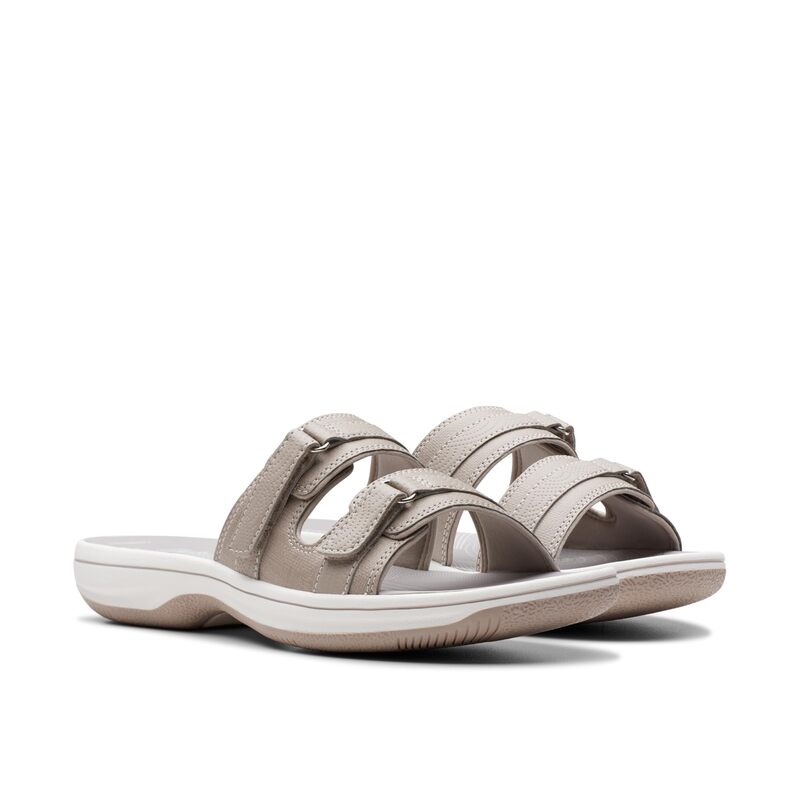 クラークス レディース シューズ サンダル Clarks Breeze Piper Lightaupe Synthetic トープ|ReVida 店