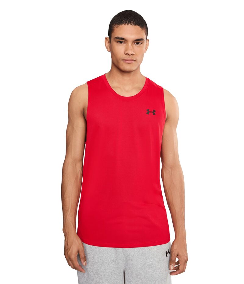 アンダーアーマー メンズ トップス プルオーバー Under Armour Tech Tank Top Red/Black 黒いこと