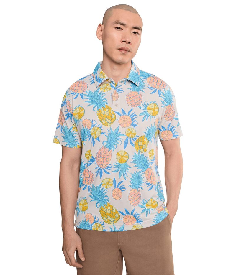 チャビーズ メンズ トップス プルオーバー Chubbies The Citrus Punch (range Polo) Light Khaki/Pattern Base カーキ