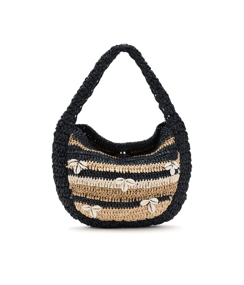 フリーピープル レディース 御徒面子 Free People Belize Shell Clutch Tan/Black 黒いこと
