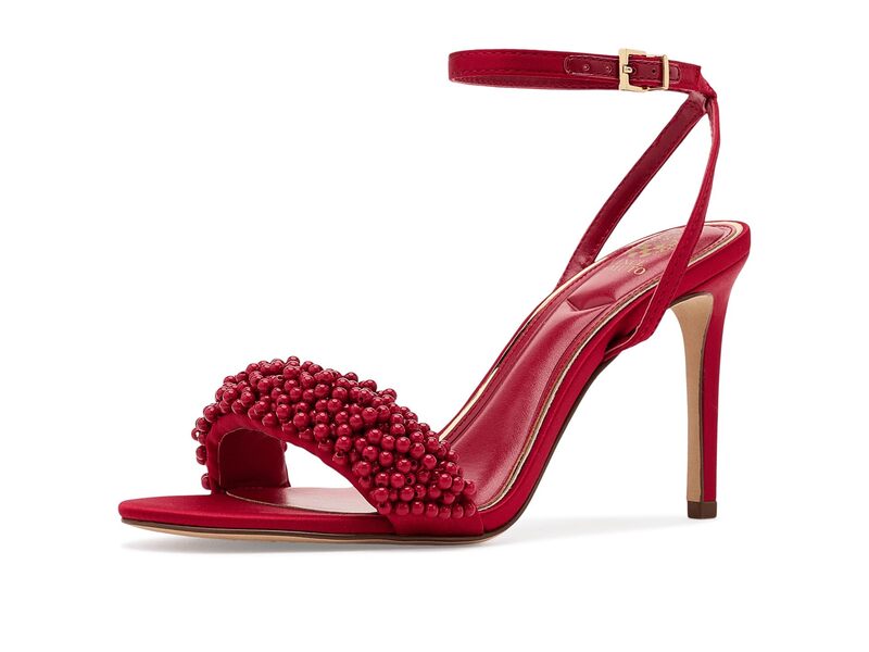 ヴィンスカムート レディース シューズ 踵 サンダル アンクル Vince Camuto Arleem Beaded Band Ankle Strap Higheel Sandals Flame