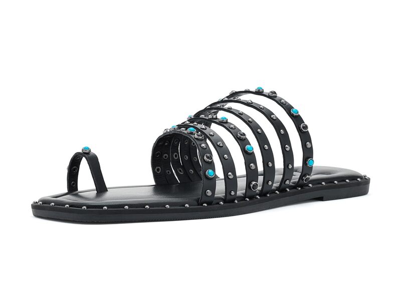 フリーピープル レディース シューズ サンダル Free People Santa 鉄 Sandals Black Tide Leather 黒いこと