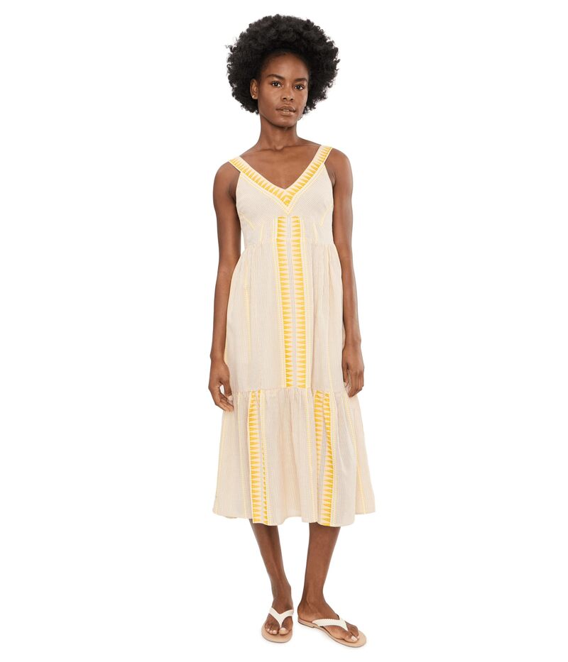 リヴァプール 天使の都市 レディース トップス 衣装 MIDI Liverpoolos Angelesleveless Midi Dress with Pockets Cream Brown Stripe 皮膚軟化剤