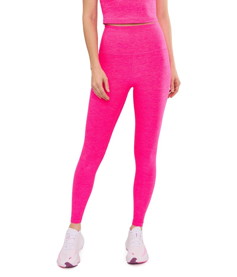ビヨンドヨガ レディース ボトムス カジュアルパンツ ミディ ハイウエスト Beyond Yoga Spacedye Caught In The Midi High-Waisted Legging Pink Glow Heather ヘザー｜ReVida 店