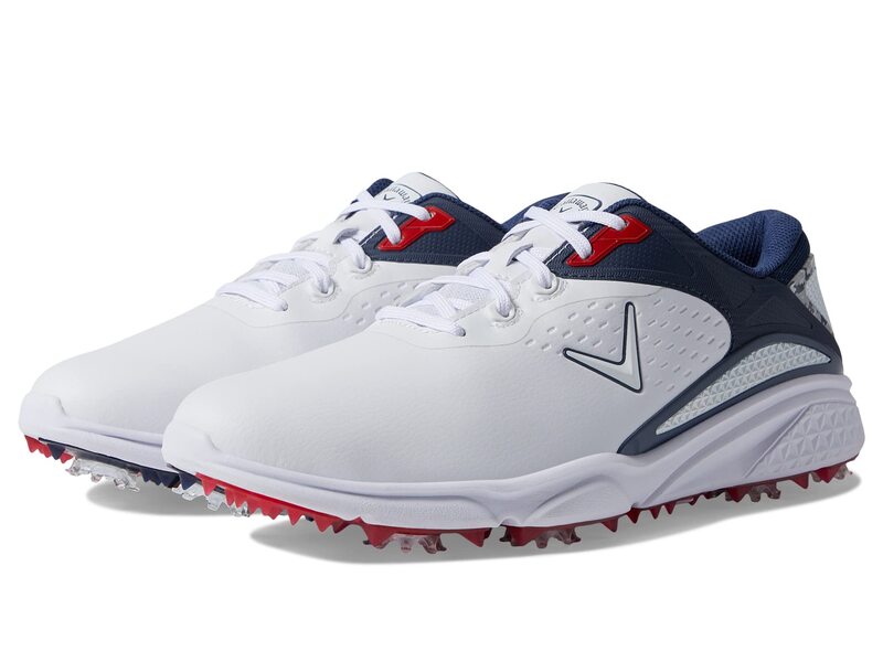 キャラ通い路 メンズ シューズ スニーカー Callaway Coronado V3 Golf Shoes White/Blue/Red 白いこと