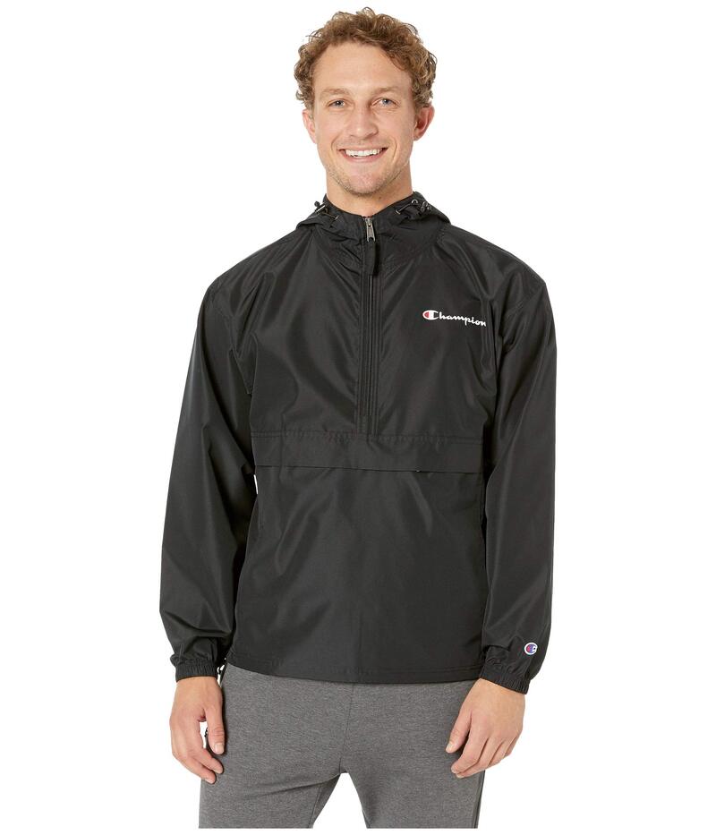 チャンピオン メンズ アウター コート ジャケット Champion Stadium Packable Jacket Black ブラック｜ReVida 店