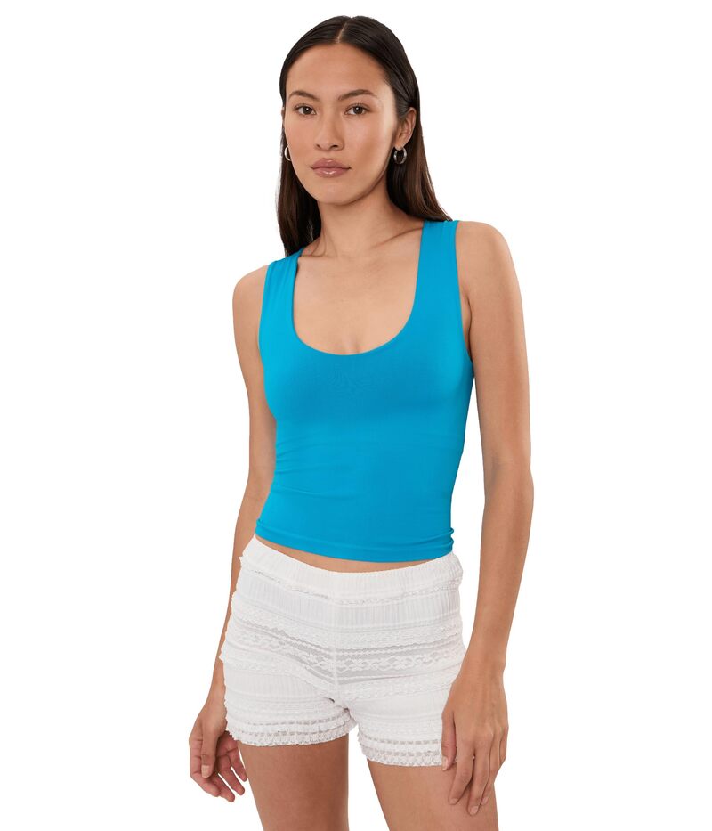 フリーピープル レディース トップス シャツ Free People Clean Lines Muscle Cami Hyper Teal ティール|ReVida 店