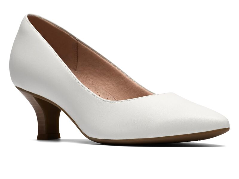 クラークス レディース シューズ 踵 Clarks Kepley Vine White Leather 白いこと
