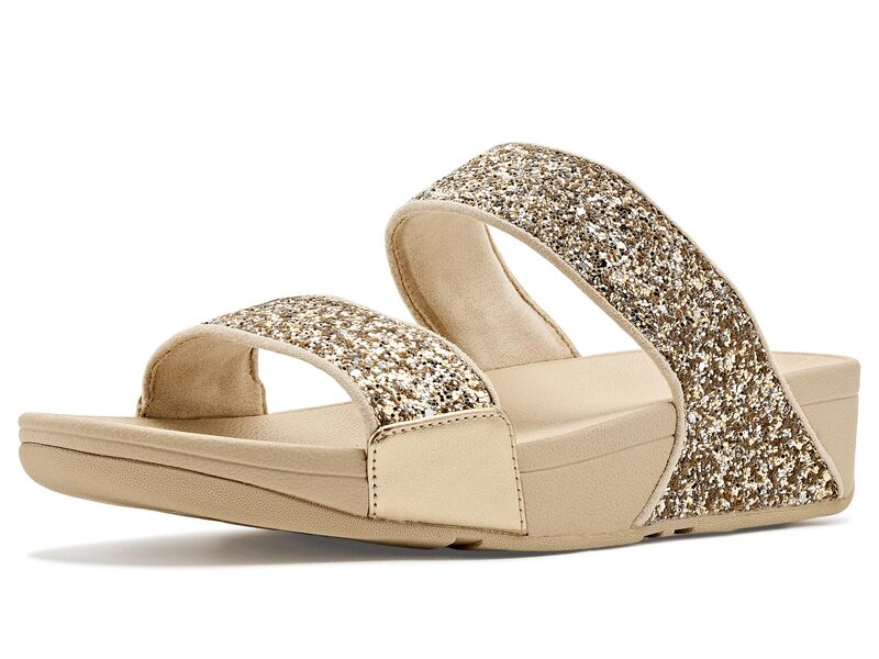 填まるフロップ レディース シューズ サンダル FitFlop Lulu Multi-Tonal Glitter Slides Platino/Silver しろがね色