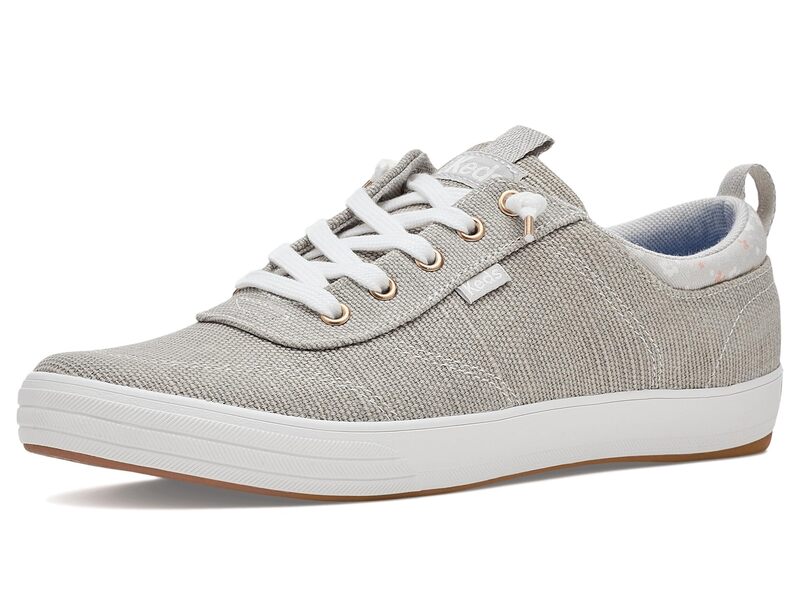 ケッズ レディース シューズ スニーカー Keds Center III Slip-On Grey/Daisy Canvas 薄墨色