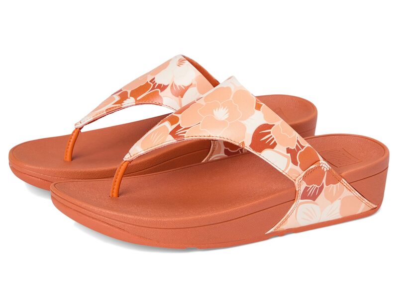 填まるフロップ レディース シューズ サンダル なめし革 FitFlop Lulu Flowerz Leather Toe-Post Sandals Peachy Mix