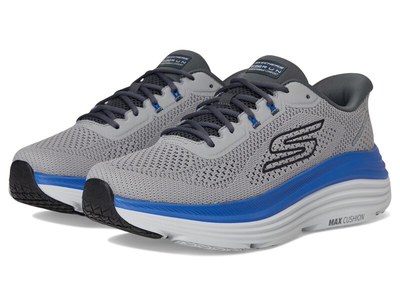 スケッチャーズ メンズ シューズ スニーカー SKECHERS Max Cushioning Endeavour Slip-In Gray/Blue 薄墨色
