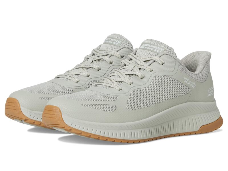 スケッチャーズ レディース シューズ スニーカー BOBS from SKECHERS Hands Free Slip-Ins Bobsquad 4 - Staple Look Olive オリーブ
