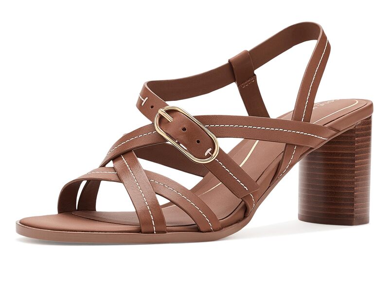 電話を掛けるハーン レディース シューズ 踵 サンダル Cole Haan Dillon Heeled Strappy Sandals British Tan Leather/Ivory 象牙色
