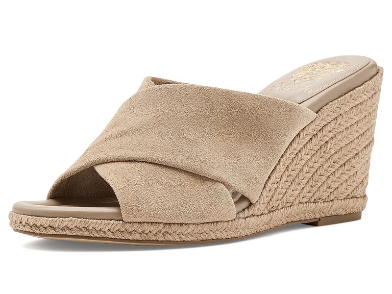 ヴィンスカムート レディース シューズ 踵 サンダル Vince Camuto Fisella Cross Band Espadrille Wedge Sandals Tortilla