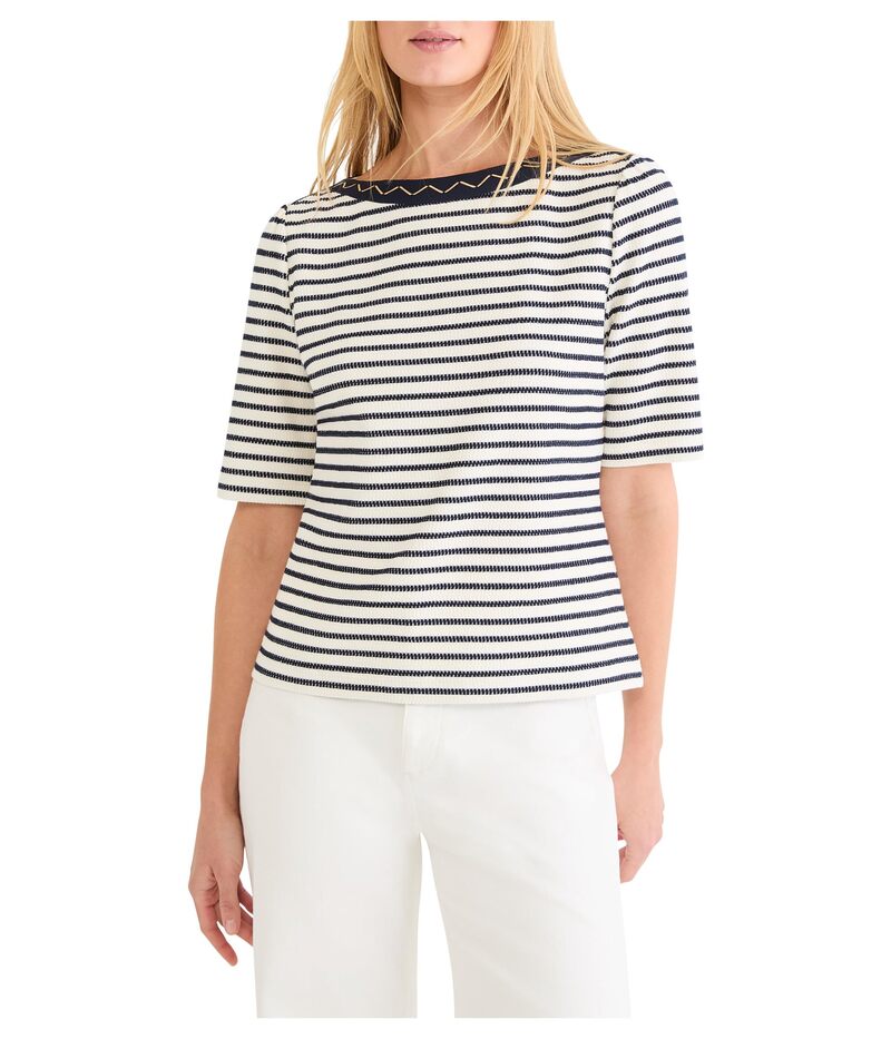 ニックプラスゾーイ レディース トップス プルオーバー プチ 刺しゅう NIC+ZOE Petitembroidered Boatneck Top Indigo Multi インディゴ