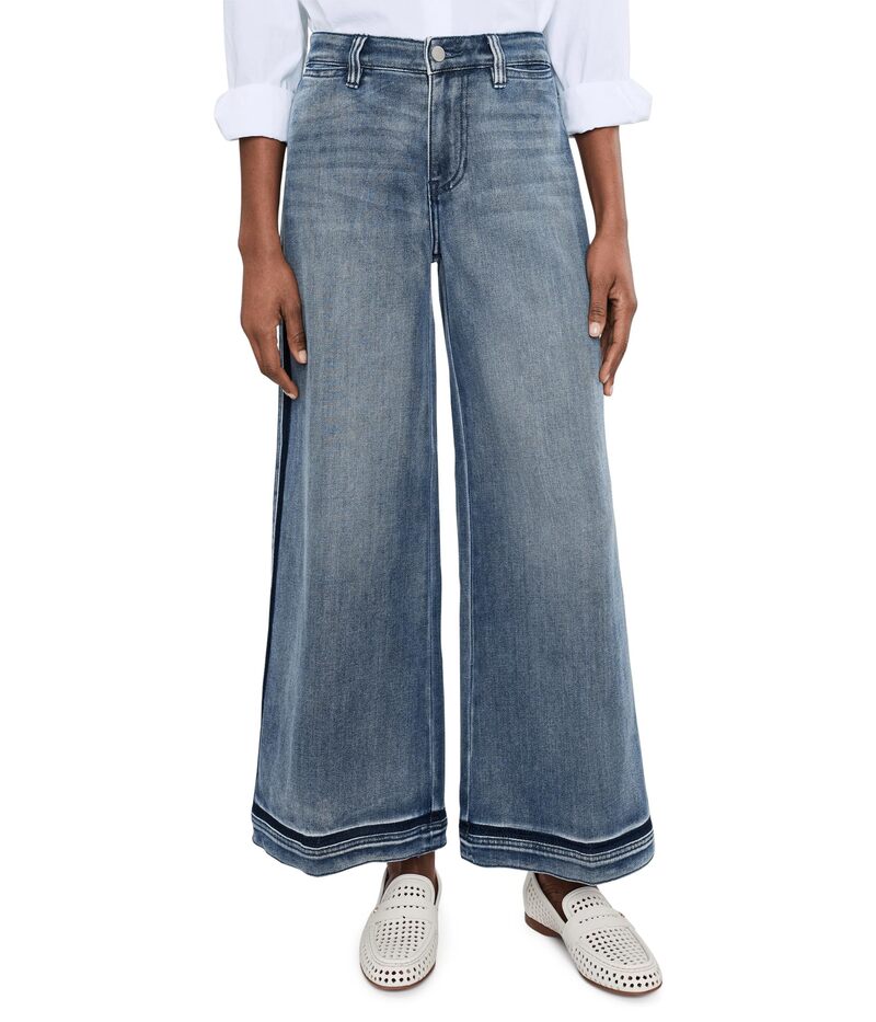 リヴァプール 天使の都市 レディース ボトムス ジーンズズボン下 ワイドレッグ プチ Liverpoolos Angeles Petite Mid-rise Super Stride Wide Leg Jean With Shadow Cuff 28\" Inseam Reflection"