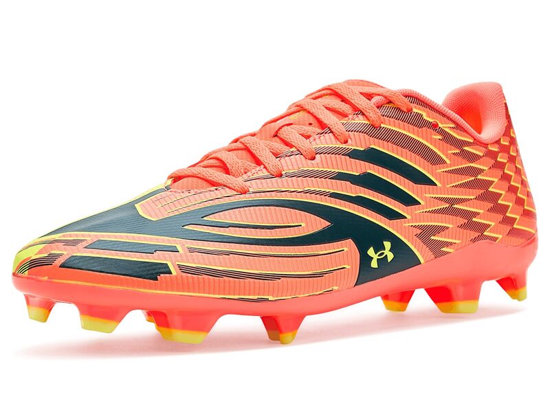 アンダーアーマー メンズ シューズ スニーカー Under Armour Mach 1 Select Soccer Cleats Electric Tangerine/Arden Green/High Vis Yellow タンジェリン