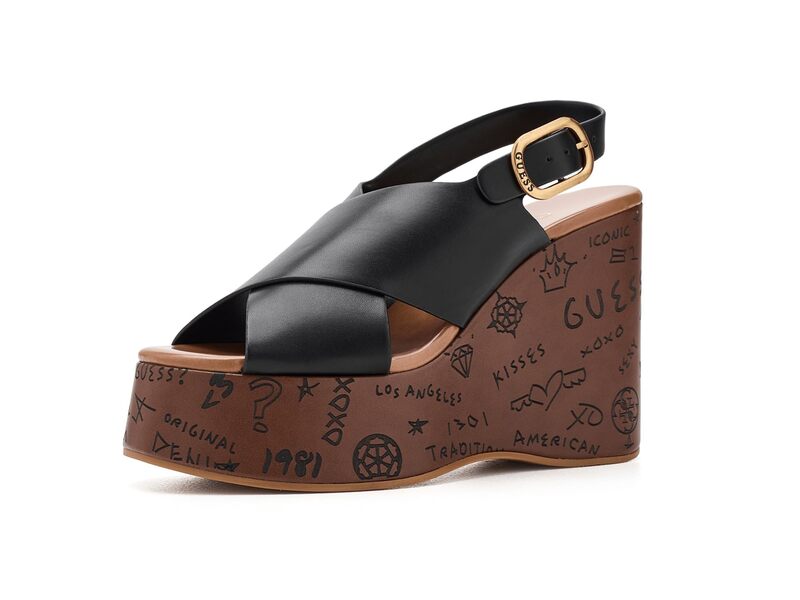 ゲス レディース シューズ ヒール GUESS Yarisel Black ブラック｜ReVida 店