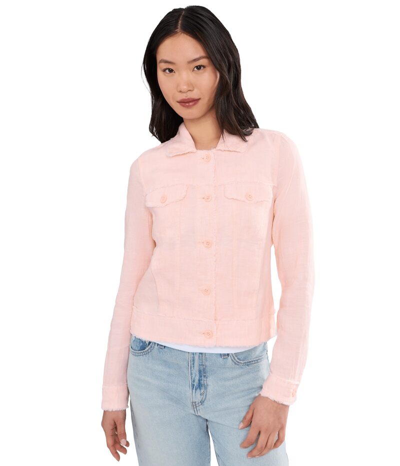 トッミーバハマ レディース アウター 厚地の外套 上衣 Tommy Bahama Two Palms Raw Edge Jacket Light Salmon 年魚
