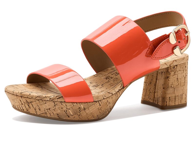 エアロソールズ レディース シューズ 踵 Aerosoles Camera Orange Faux Patent オレンジ色