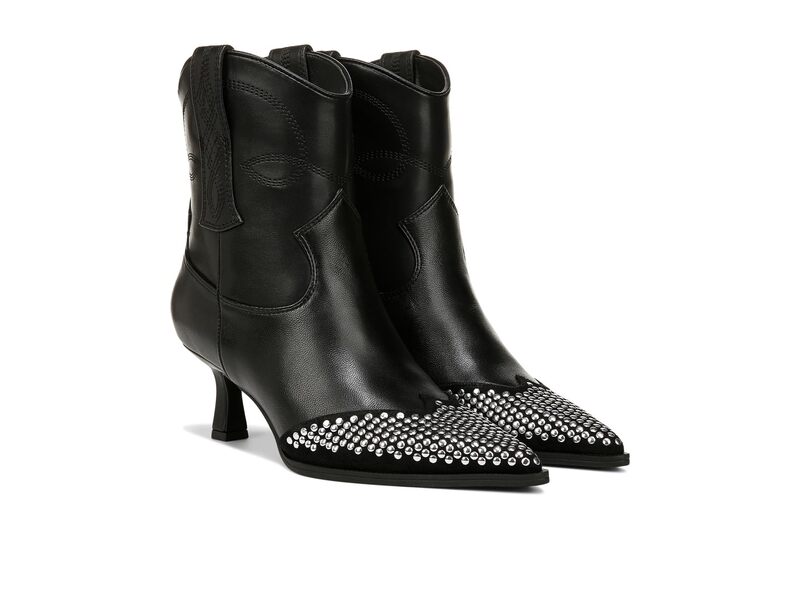 サーカス NY バイ サムエデルマン レディース シューズ 踵 Circus NY by Sam Edelman Yolanda Black Leather Stud 黒いこと