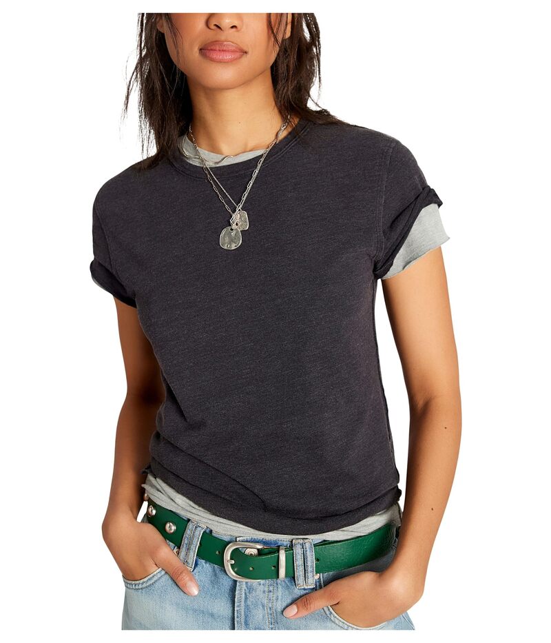フリーピープル レディース トップス シャツ Free People Nova Tee Black ブラック|ReVida 店