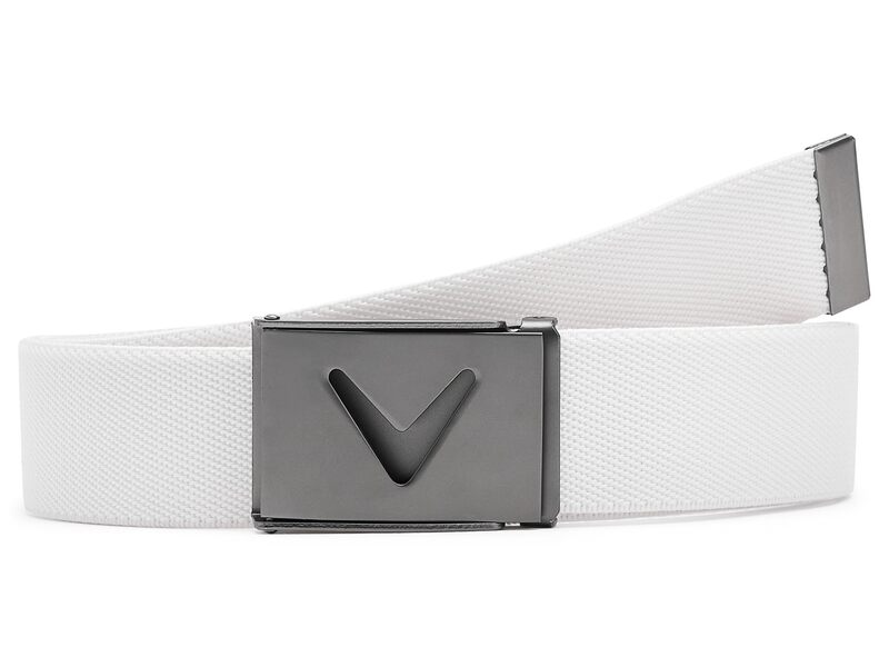 キャラウェイ メンズ アクセサリー ベルト ロゴ Callaway V-logo Webelt Bright White ホワイト|ReVida 店